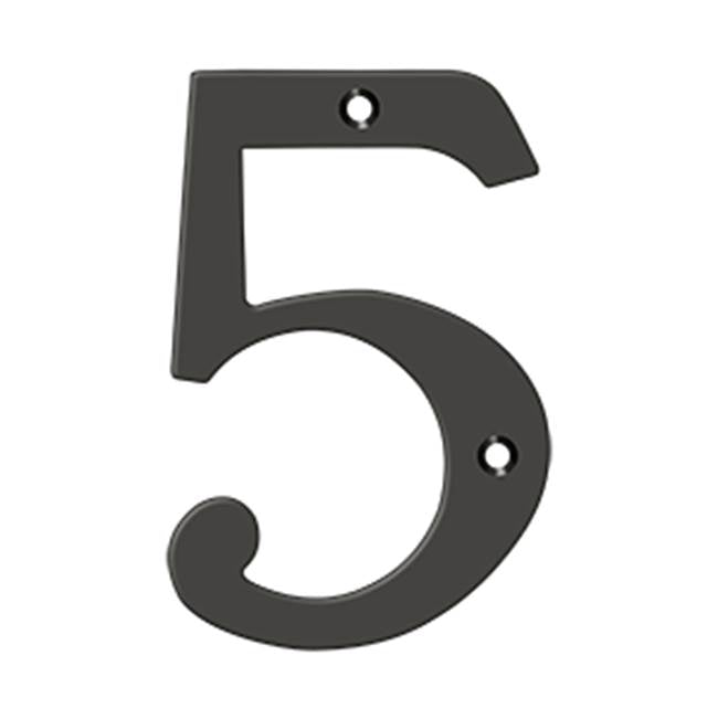 Deltana - 6'' Numbers, Solid Brass - Oil-rubbed Bronze