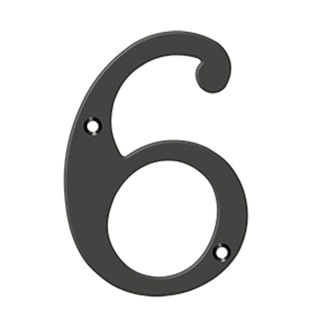 Deltana - 6'' Numbers, Solid Brass - Oil-rubbed Bronze