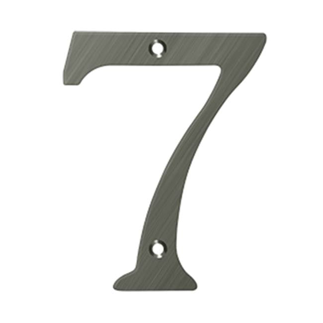 Deltana - 6'' Numbers, Solid Brass - Antique Nickel