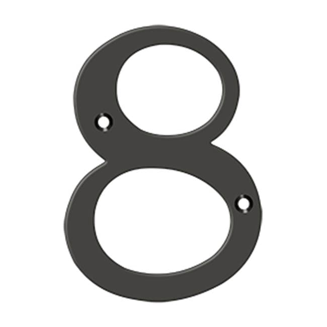 Deltana - 6'' Numbers, Solid Brass - Oil-rubbed Bronze