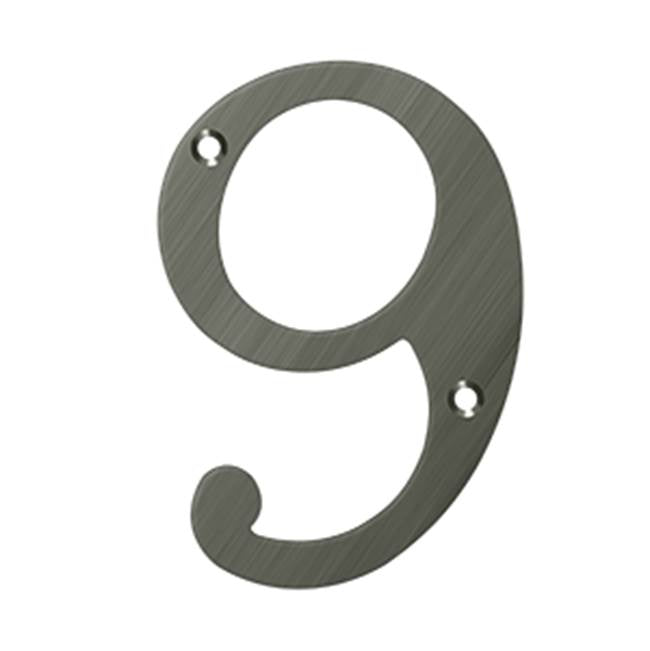 Deltana - 6'' Numbers, Solid Brass - Antique Nickel