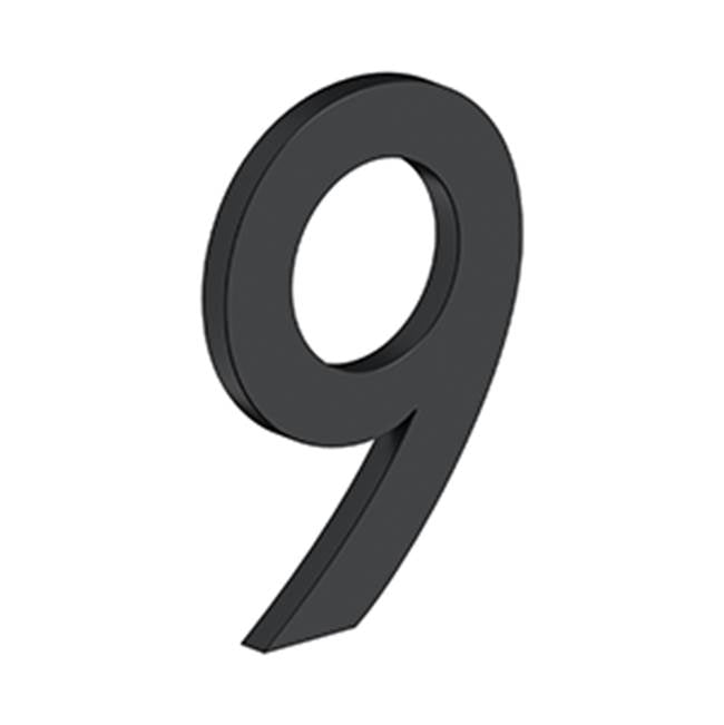 Deltana - 4'' NUMBER 9, B SERIES, STAINLESS STEEL - Paint Black