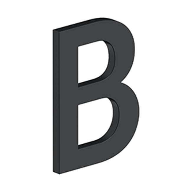 Deltana - 4'' LETTER B, B SERIES WITH RISERS, STAINLESS STEEL - Paint Black