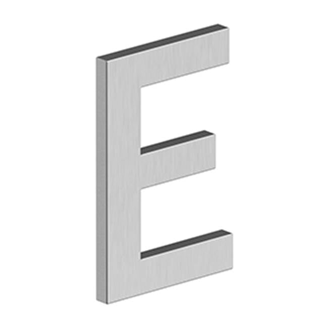 Deltana - 4'' LETTER E, B SERIES WITH RISERS, STAINLESS STEEL - Brushed Stainless