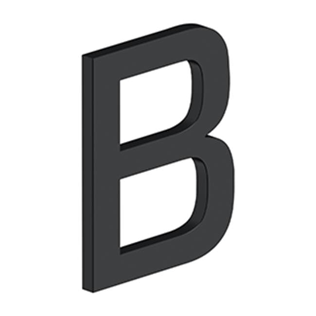 Deltana - 4'' LETTER B, E SERIES WITH RISERS, STAINLESS STEEL - Paint Black