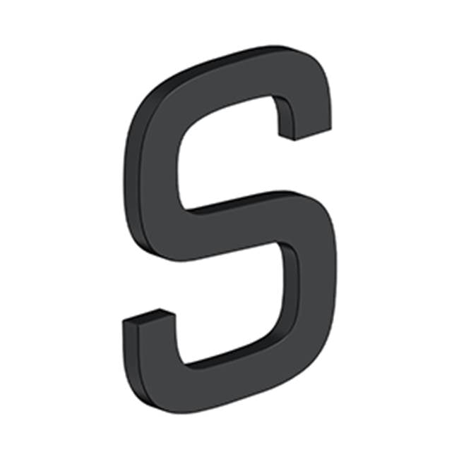 Deltana - 4'' LETTER S, E SERIES WITH RISERS, STAINLESS STEEL - Paint Black