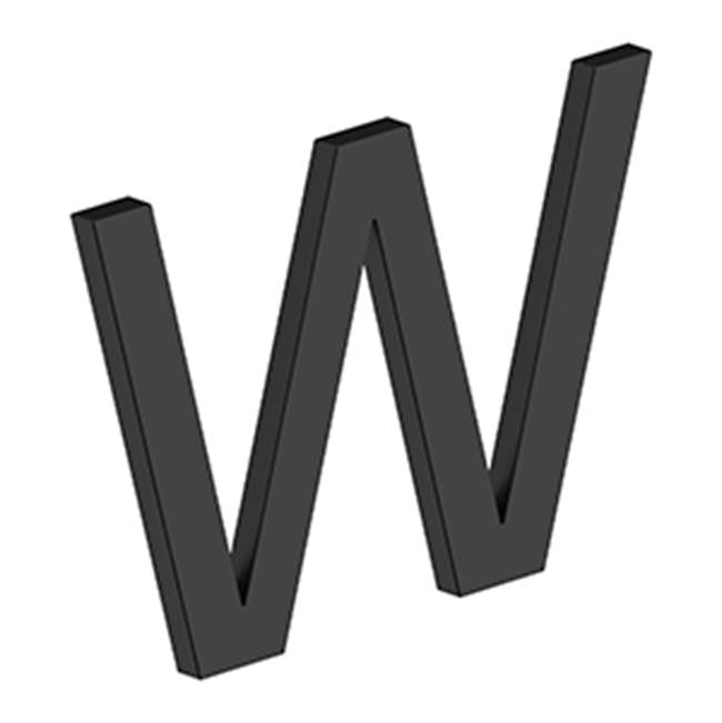 Deltana - 4'' LETTER W, E SERIES WITH RISERS, STAINLESS STEEL - Paint Black