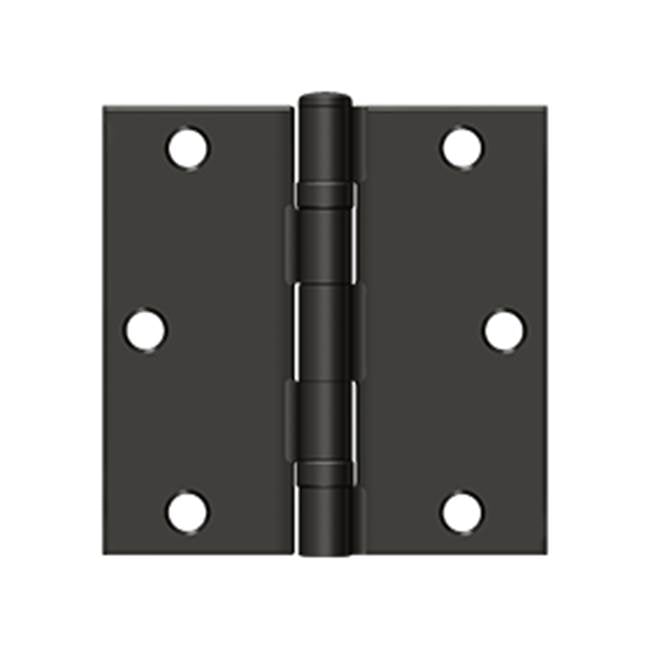 Deltana - 3-1/2'' x 3-1/2'' Square Hinge, Ball Bearing - Oil-rubbed Bronze