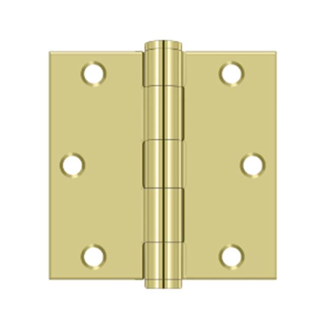 Deltana - 3-1/2'' x 3-1/2'' Square Hinge, HD - Polished Brass