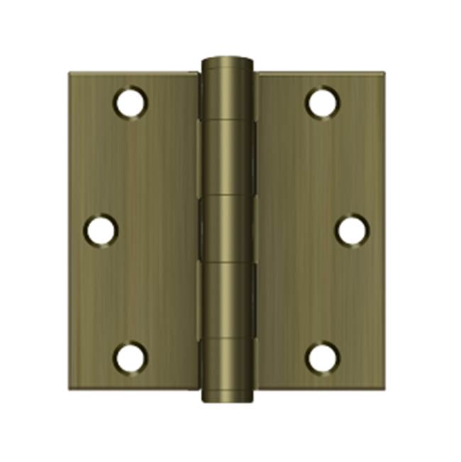 Deltana - 3-1/2'' x 3-1/2'' Square Hinge, HD - Antique Brass