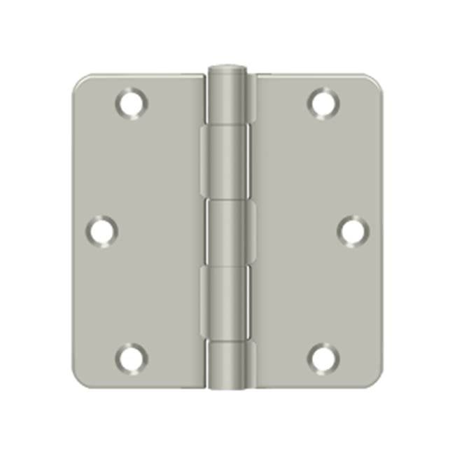 Deltana - 3-1/2'' x 3-1/2'' x 1/4'' Radius Hinge, Residential Thickness - Brushed Nickel