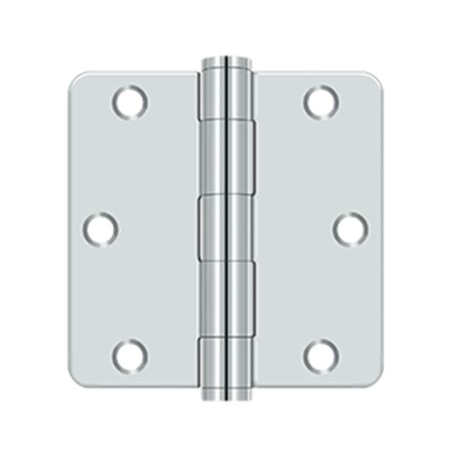 Deltana - 3-1/2'' x 3-1/2'' x 1/4'' Radius Hinge, HD - Polished Chrome