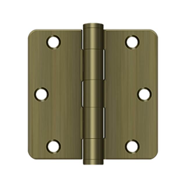 Deltana - 3-1/2'' x 3-1/2'' x 1/4'' Radius Hinge, HD - Antique Brass