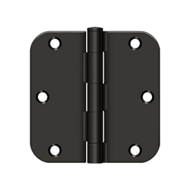 Deltana - 3-1/2'' x 3-1/2'' x 5/8'' Radius Hinge, Residential Thickness - Oil-rubbed Bronze