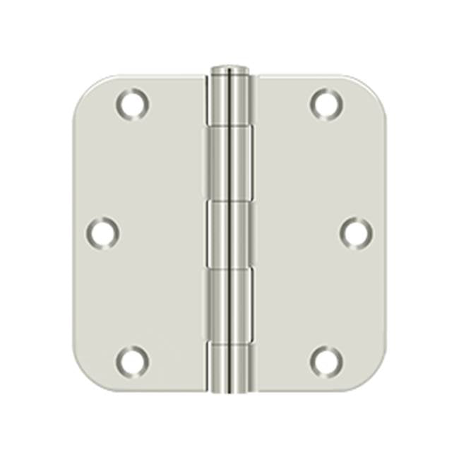 Deltana - 3-1/2'' x 3-1/2'' x 5/8'' Radius Hinge, Residential Thickness - Polished Nickel