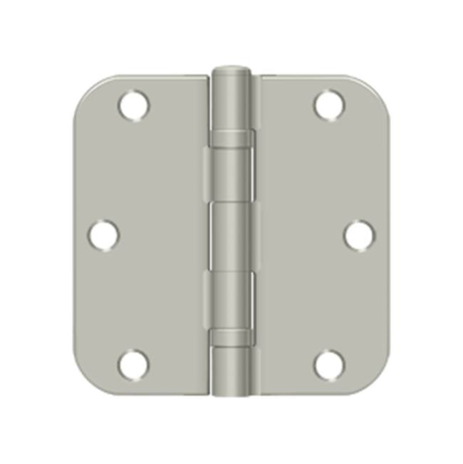 Deltana - 3-1/2'' x 3-1/2'' x 5/8'' Radius Hinge, Ball Bearing - Brushed Nickel