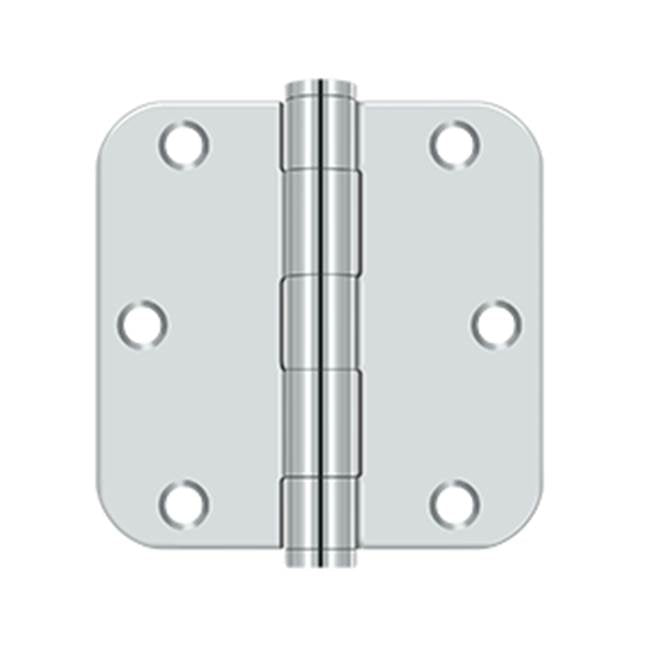 Deltana - 3-1/2'' x 3-1/2'' x 5/8'' Radius Hinge, HD - Polished Chrome