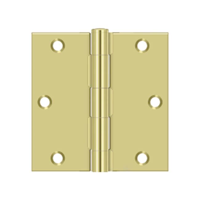 Deltana - 3-1/2'' x 3-1/2'' Square Hinge - Polished Brass