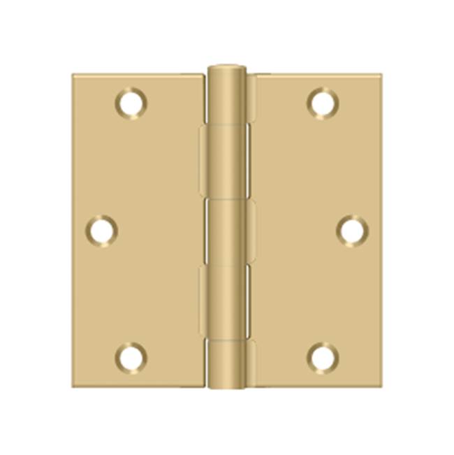 Deltana - 3-1/2'' x 3-1/2'' Square Hinge - Brushed Brass