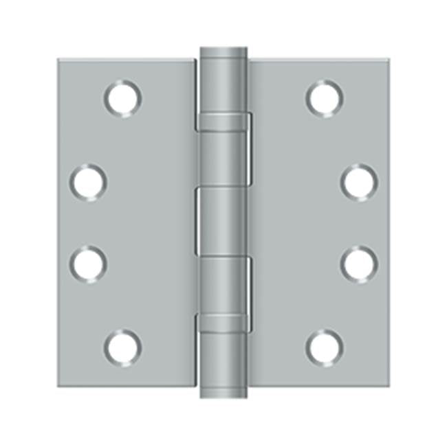 Deltana - 4'' x 4'' Square Hinge, HD, Ball Bearings - Brushed Chrome