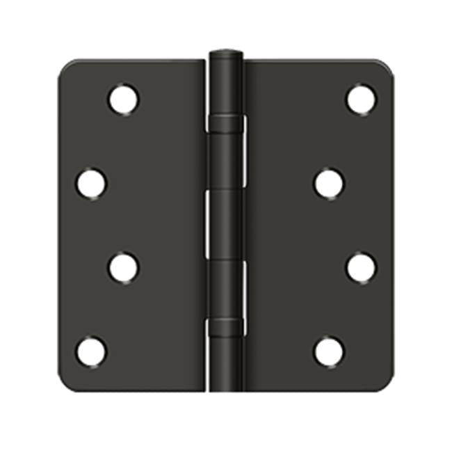 Deltana - 4'' x 4'' x 1/4'' Radius Hinge, Ball Bearings, Residential - Oil-rubbed Bronze
