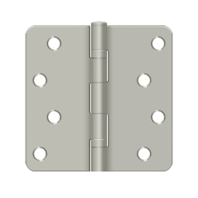 Deltana - 4'' x 4'' x 1/4'' Radius Hinge, Ball Bearings, Residential - Brushed Nickel