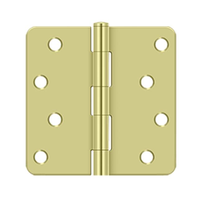 Deltana - 4'' x 4'' x 1/4'' Radius Hinge, Residential - Zinc Dichromate