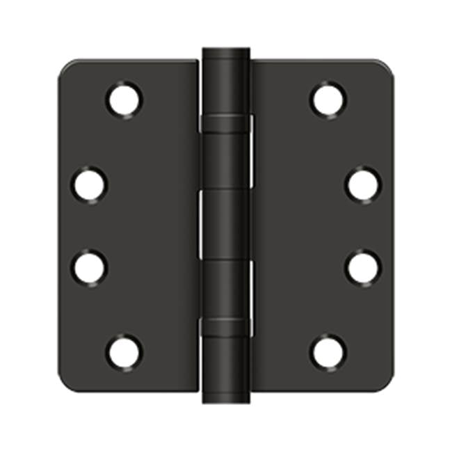 Deltana - 4'' x 4'' x 1/4'' Radius Hinge, HD, Ball Bearings - Oil-rubbed Bronze