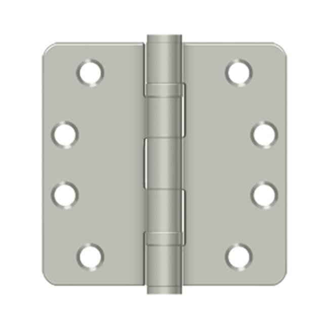 Deltana - 4'' x 4'' x 1/4'' Radius Hinge, HD, Ball Bearings - Brushed Nickel