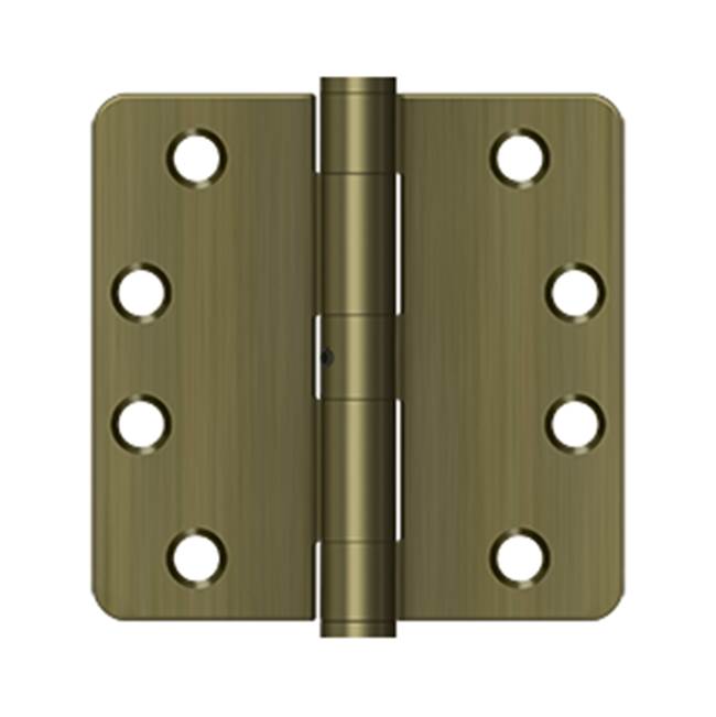 Deltana - 4'' x 4'' x 1/4'' Radius Hinge, HD - Antique Brass