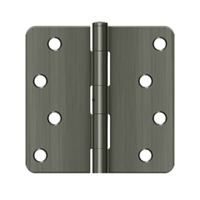 Deltana - 4'' x 4'' x 1/4'' Radius Hinge, Residential - Antique Nickel