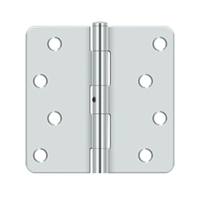 Deltana - 4'' x 4'' x 1/4'' Radius Hinge, Residential - Polished Chrome