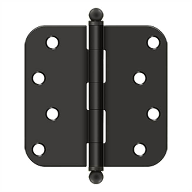 Deltana - 4'' x 4'' x 5/8'' Radius Hinge, w/ Ball Tips - Oil-rubbed Bronze