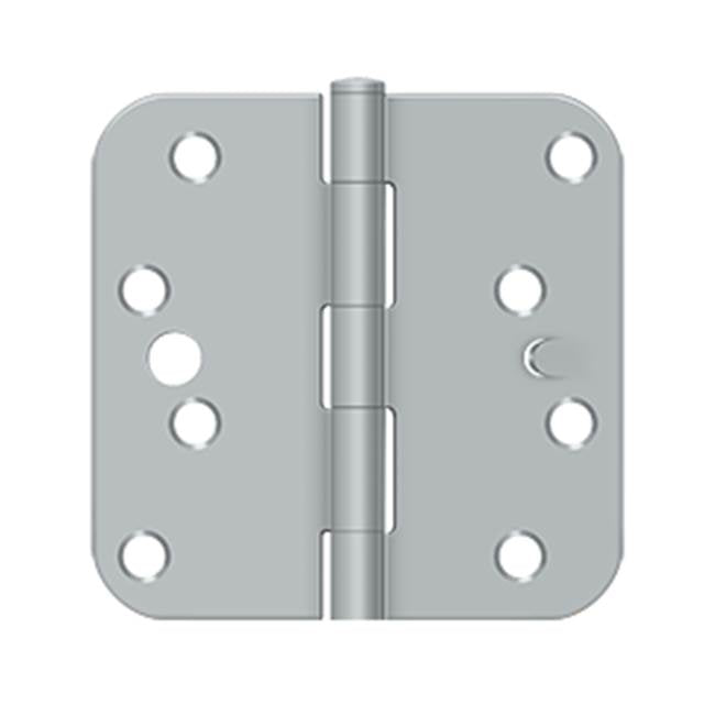 Deltana - 4''x 4''x 5/8'' Radius Hinge - Brushed Chrome
