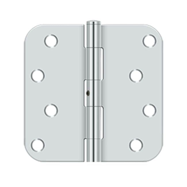 Deltana - 4''x 4''x 5/8'' Radius Hinge - Polished Chrome