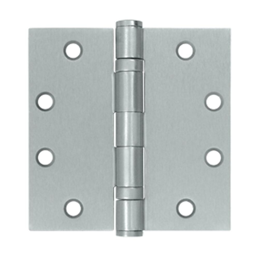 Deltana - 4-1/2'' x 4-1/2'' Square Hinge, HD, Ball Bearings - Brushed Chrome