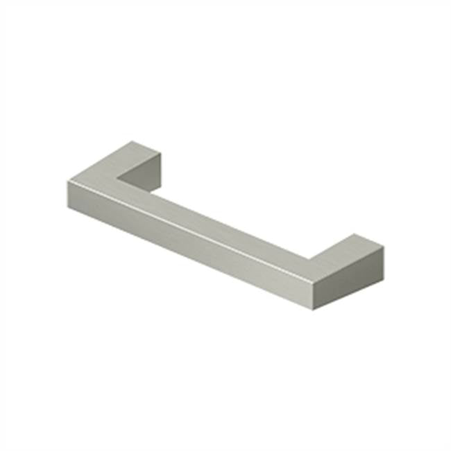 Deltana - Modern Square Bar Pull, 3-1/2'', HD, Solid Brass - Brushed Nickel