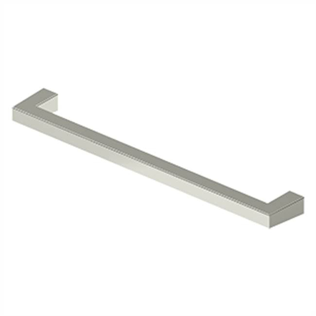 Deltana - Modern Square Bar Pull, 8'', HD, Solid Brass - Polished Nickel