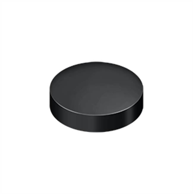 Deltana - Screw Cover, Round, Flat, 1'' Diam - Paint Black