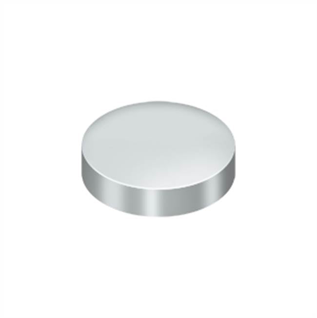Deltana - Screw Cover, Round, Flat, 1'' Diam - Polished Chrome