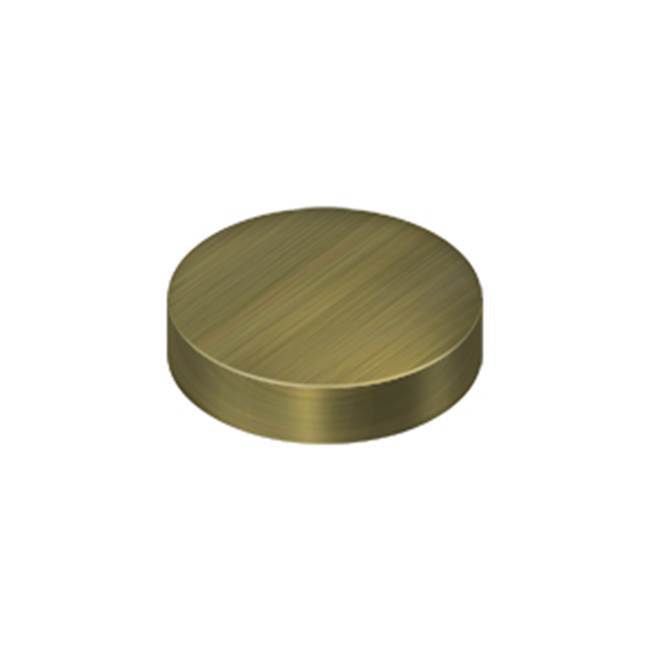Deltana - Screw Cover, Round, Flat, 1'' Diam - Antique Brass