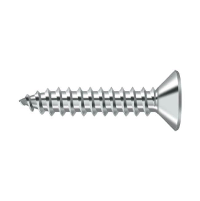 Deltana - Wood Screw, SB, No.10 x 1'' - Polished Chrome