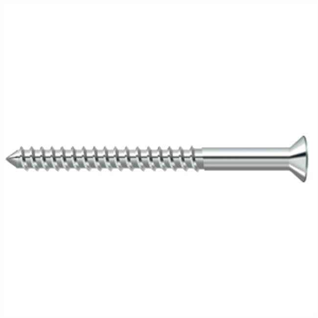 Deltana - Wood Screw, SB, No.10 x 2-1/2'' - Polished Chrome