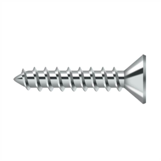 Deltana - Wood Screw, Steel, No.10 x 1'' - Polished Chrome