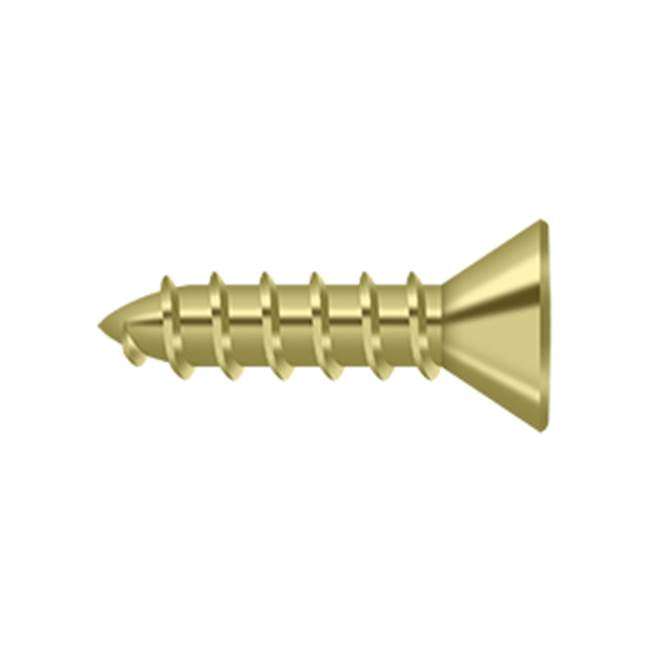 Deltana - Wood Screw, Steel, No.10 x 3/4'' - Polished Brass