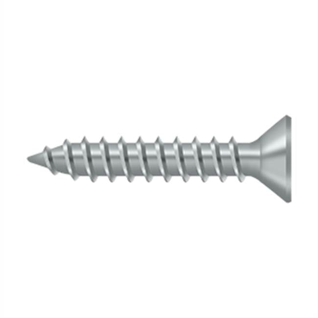 Deltana - Wood Screw, Steel, No.9 x 1'' - Brushed Chrome