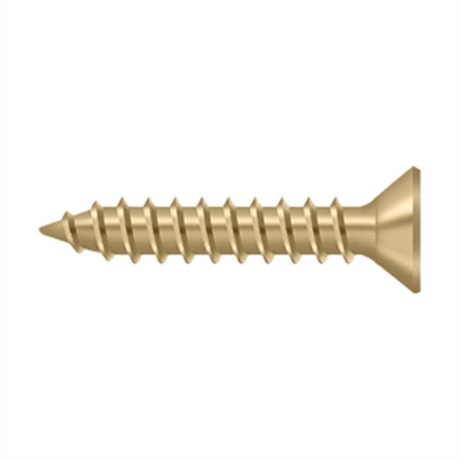 Deltana - Wood Screw, Steel, No.9 x 1'' - Brushed Brass