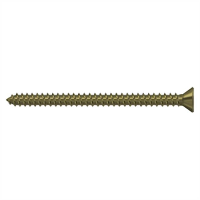Deltana - Wood Screw, Steel, No.9 x 2-1/2'' - Antique Brass