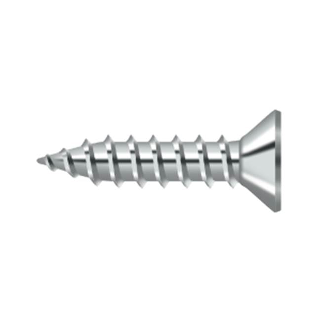 Deltana - Wood Screw, Steel, No.9x3/4'' - Polished Chrome