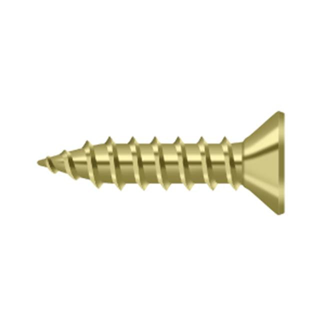 Deltana - Wood Screw, Steel, No.9x3/4'' - Polished Brass
